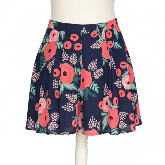 Paper Crown Pants - Paper Crown + Rifle Paper Co. floral shorts